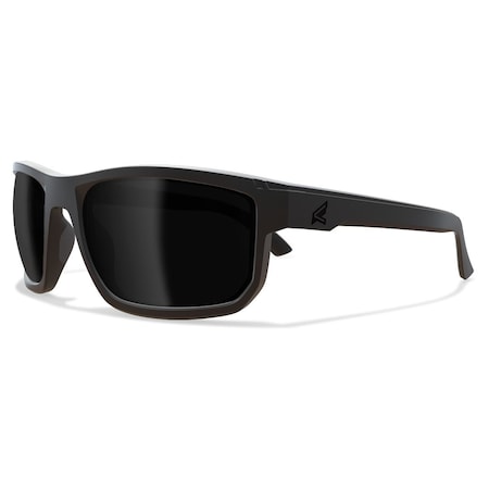 Edge Eyewear Defiance Safety Eyewear, Black Frame/ Polarized Smoke Vapor Shield Lenses ZTDF216VS
